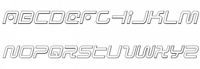 Sagan Outline Italic फ़ॉन्ट लोअरकेस