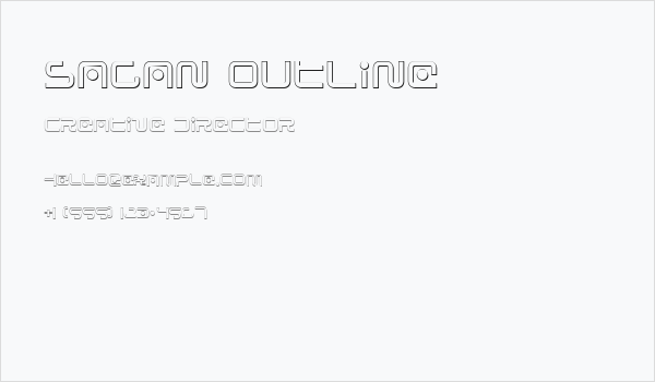 Sagan Outline Business Card