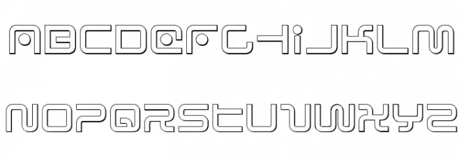 Sagan Outline Font Litere mici
