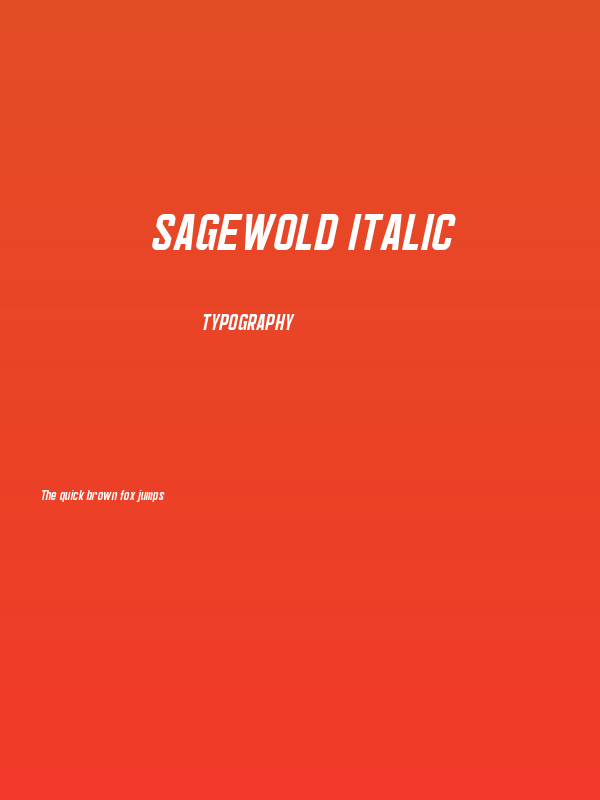 Sagewold Italic Poster