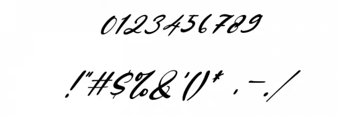 Saggitarius Italic Font OTHER CHARS