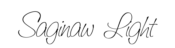 Saginaw Light Font
