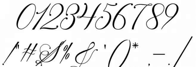 SagitaScript Font OTHER CHARS