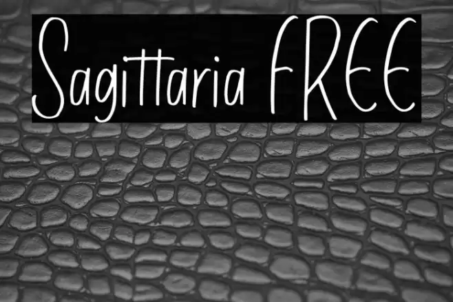 Sagittaria FREE Fonte examples