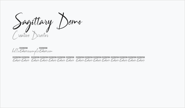 Sagittary Demo Business Card