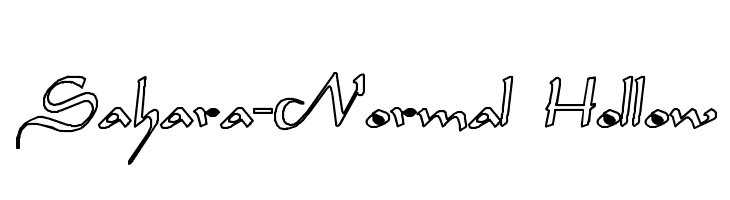 Sahara-Normal Hollow Font