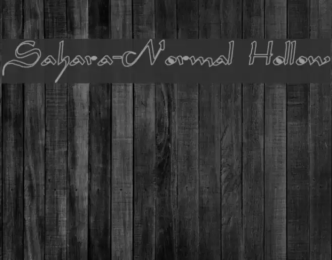 Sahara-Normal Hollow Шрифта examples