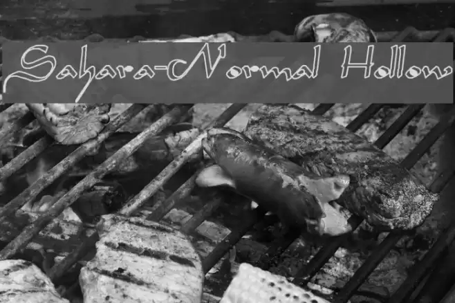 Sahara-Normal Hollow Шрифта examples