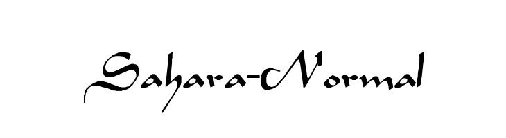 Sahara-Normal Font