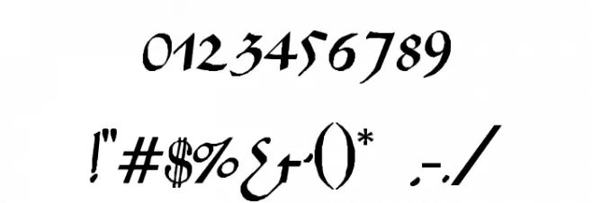Sahara-Normal Font Alte caractere