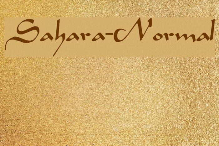 Sahara-Normal Font examples