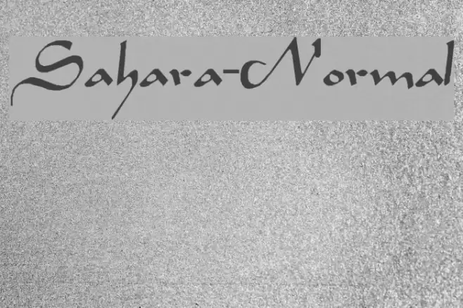 Sahara-Normal Font examples