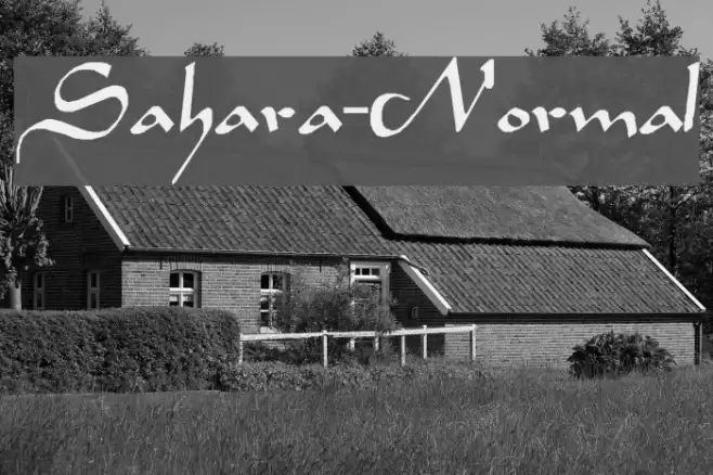 Sahara-Normal Font examples