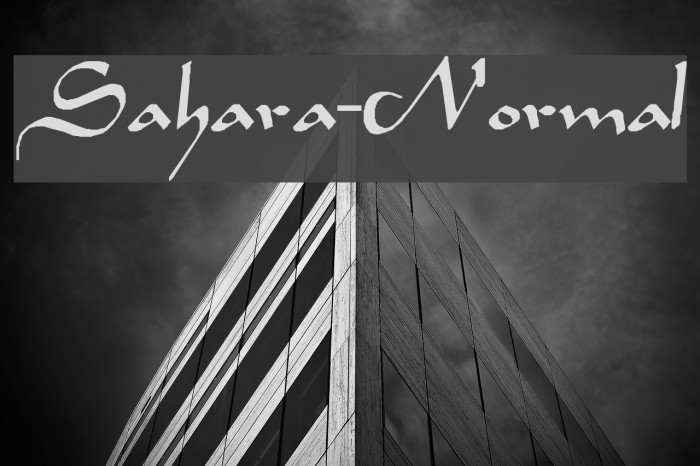 Sahara-Normal Font examples