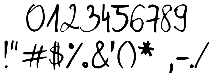 SaharaHandwriting Font OTHER CHARS
