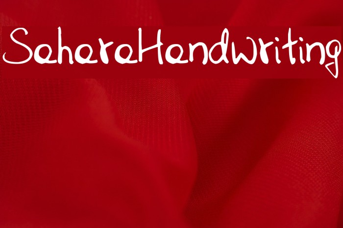 SaharaHandwriting Font examples