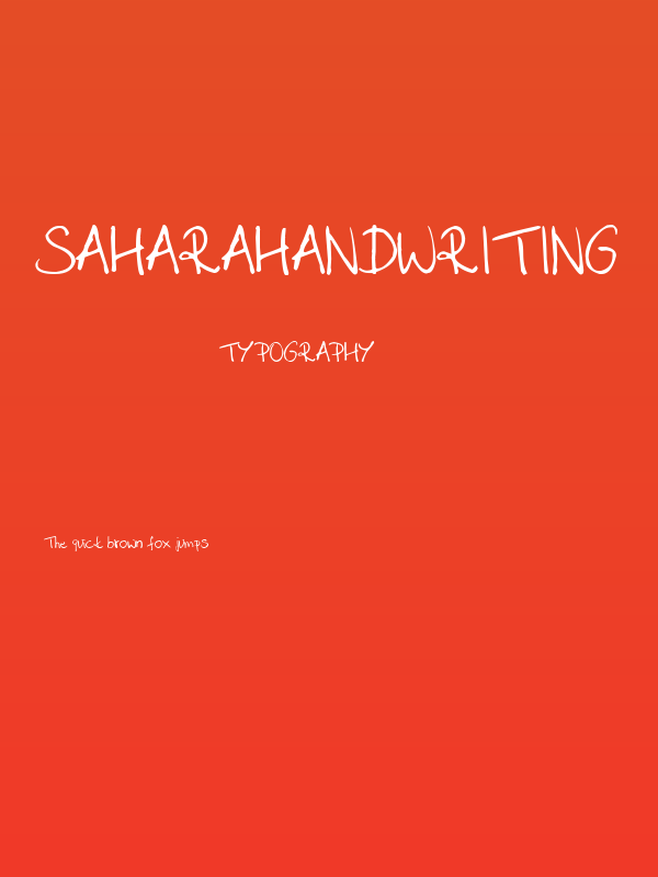 SaharaHandwriting Poster