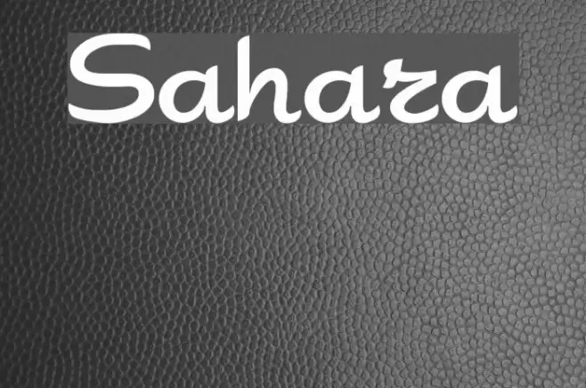 Sahara Font examples