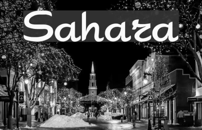 Sahara Font examples