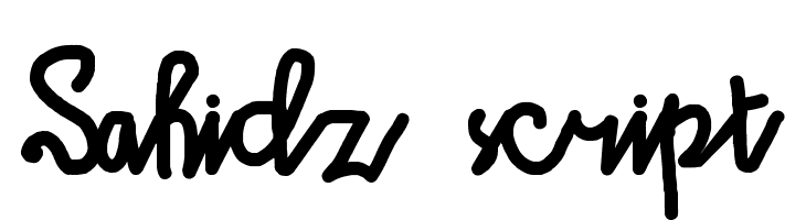 Sahidz script  フリーフォントのダウンロード