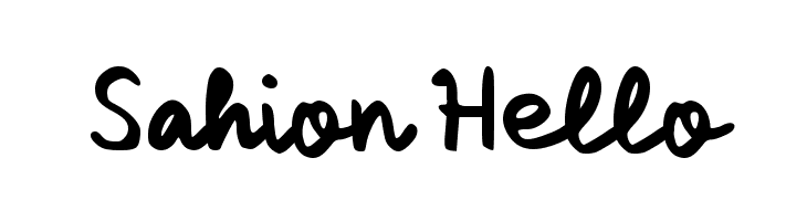 Sahion Hello  Descarca Fonturi Gratis