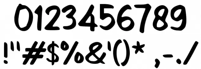 Sahion Hello フォント その他の文字