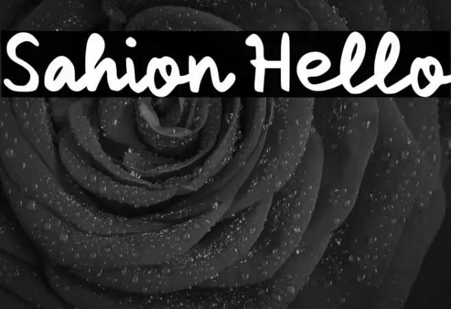Sahion Hello フォント examples