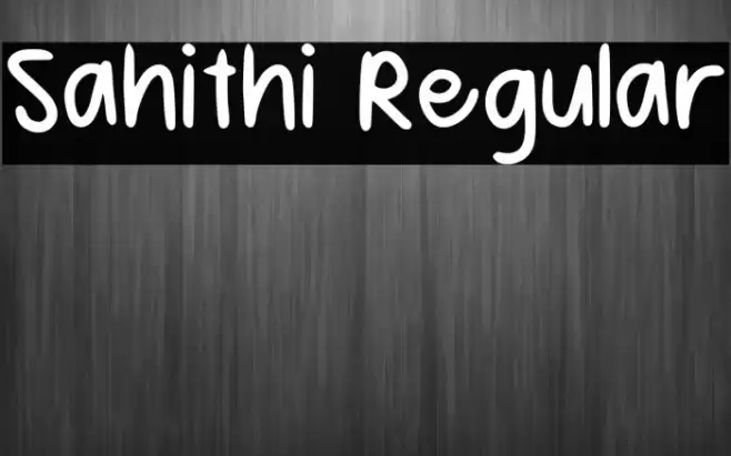 Sahithi Regular Fuentes examples