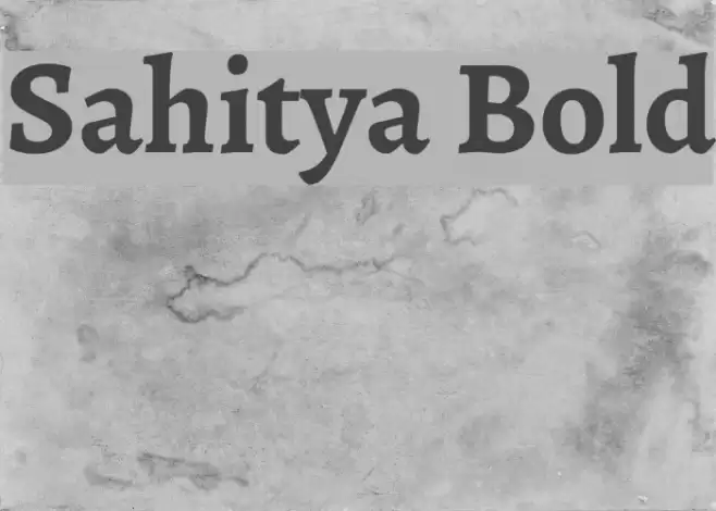 Sahitya Bold Font examples