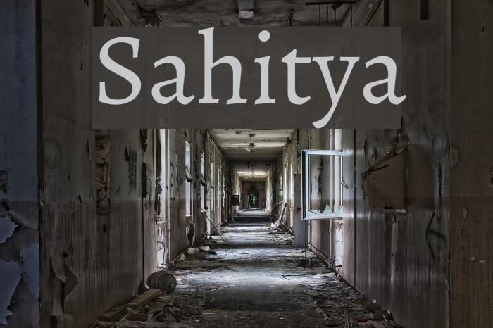 Sahitya Font examples
