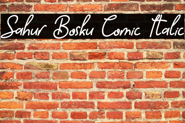 Sahur Bosku Comic Italic Example 2