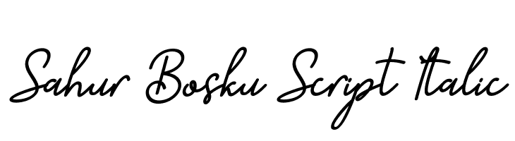 Sahur Bosku Script Italic  Descarca Fonturi Gratis