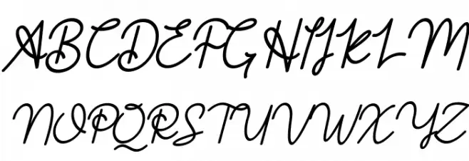 Sahur Bosku Script Italic 字体 大写