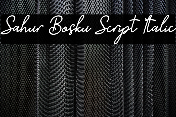 Sahur Bosku Script Italic Example 3