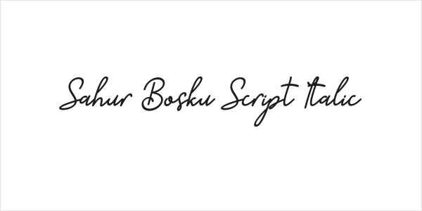 Sahur Bosku Script Italic Logo