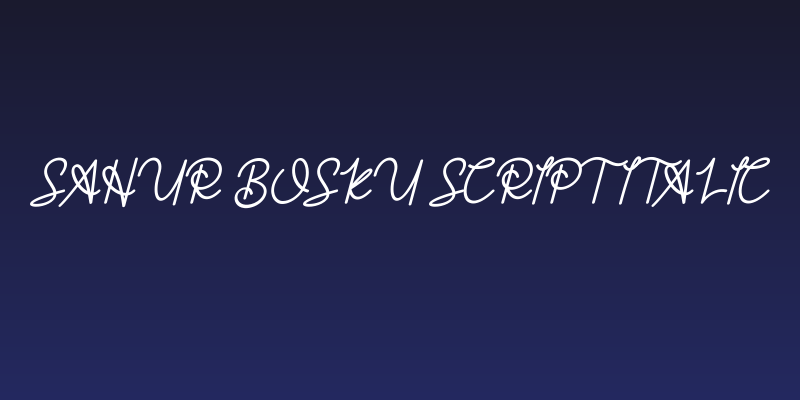 Sahur Bosku Script Italic Social Header