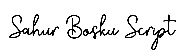 Sahur Bosku Script  フリーフォントのダウンロード