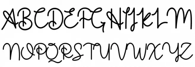 Sahur Bosku Script 字体 大写