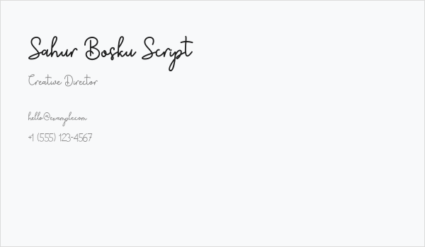 Sahur Bosku Script Business Card