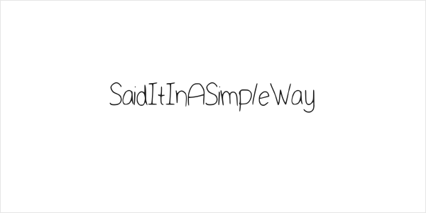 SaidItInASimpleWay Logo