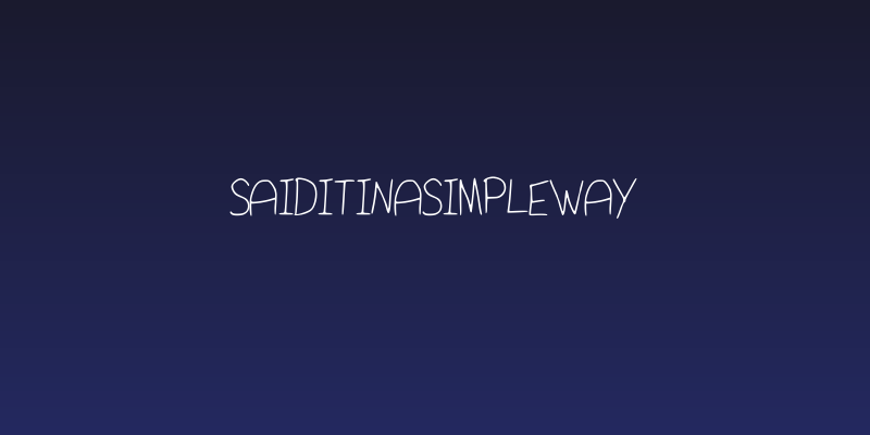 SaidItInASimpleWay Social Header