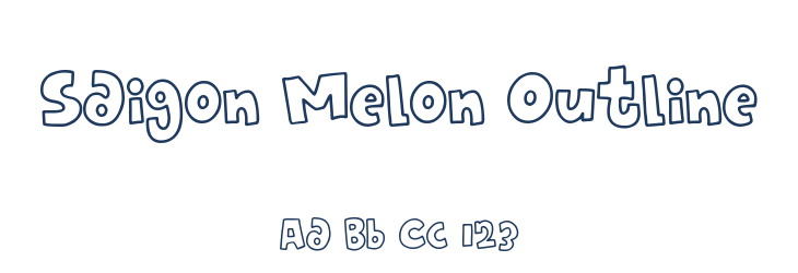 Saigon Melon Outline Font Preview