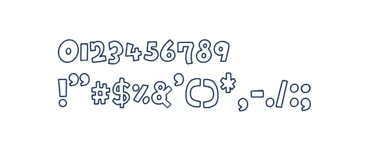 Saigon Melon Outline Caratteri ALTRI CARATTERI