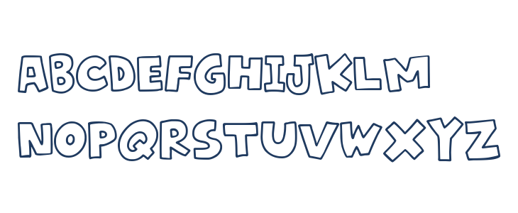 Saigon Melon Outline Uppercase