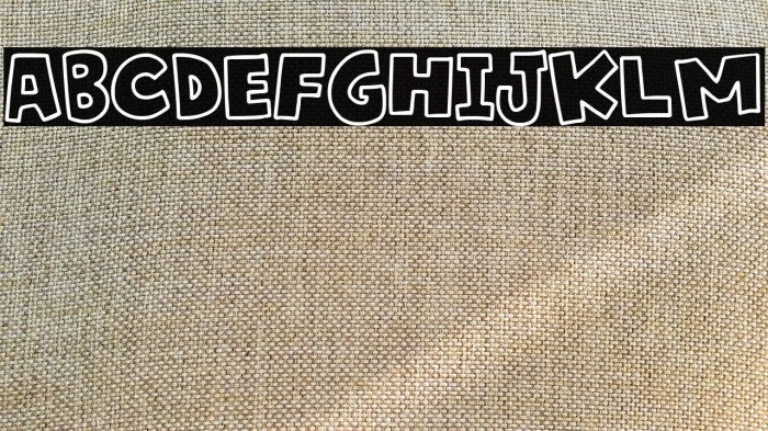 Saigon Melon Outline Caratteri examples