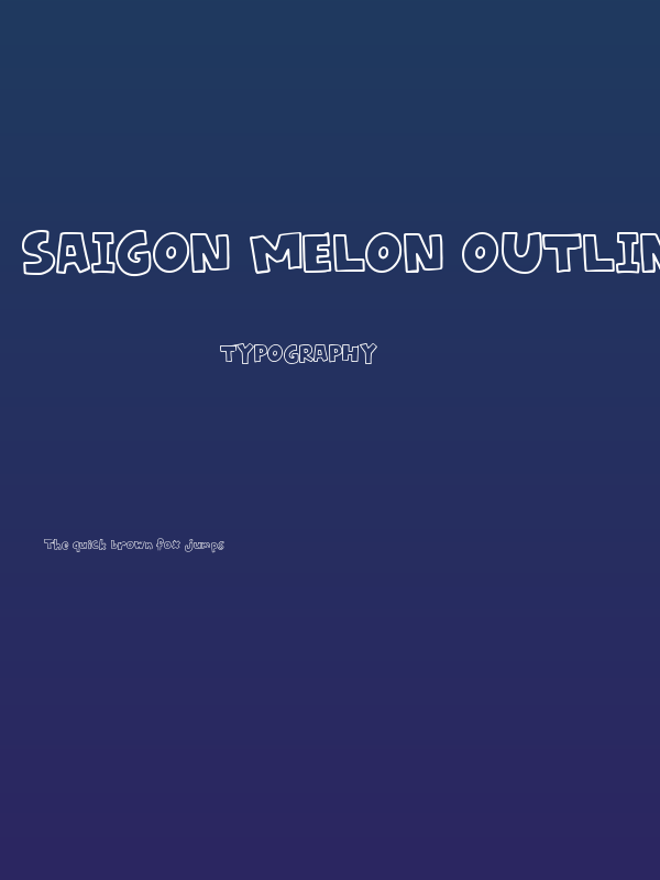 Saigon Melon Outline Poster