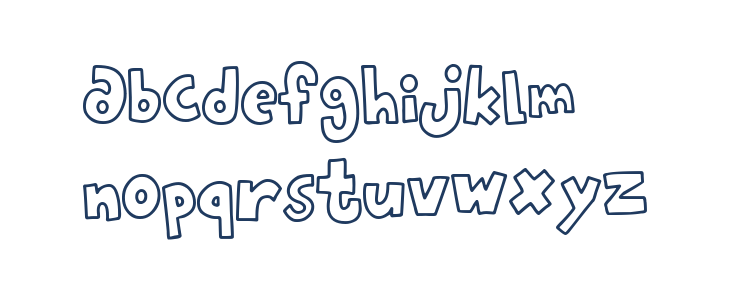 Saigon Melon Outline Lowercase