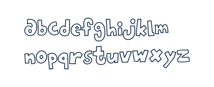 Saigon Melon Outline Caratteri MINUSCOLO