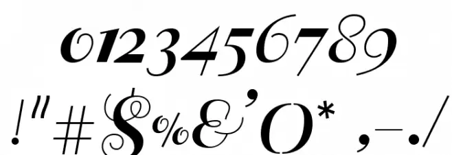 Sail-Regular Font OTHER CHARS