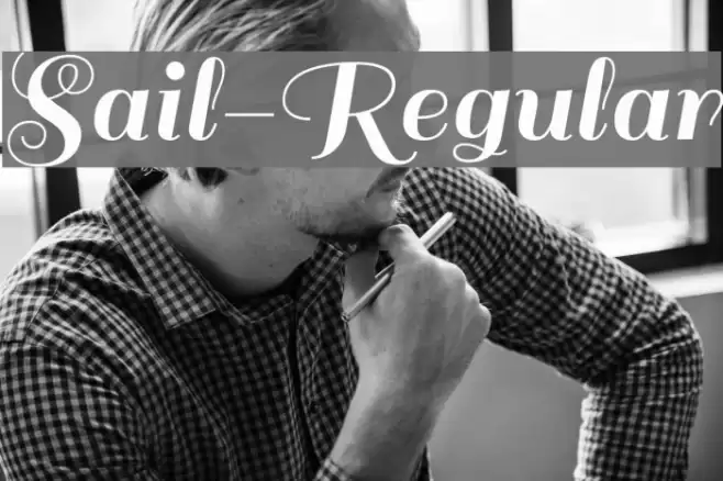 Sail-Regular Font examples